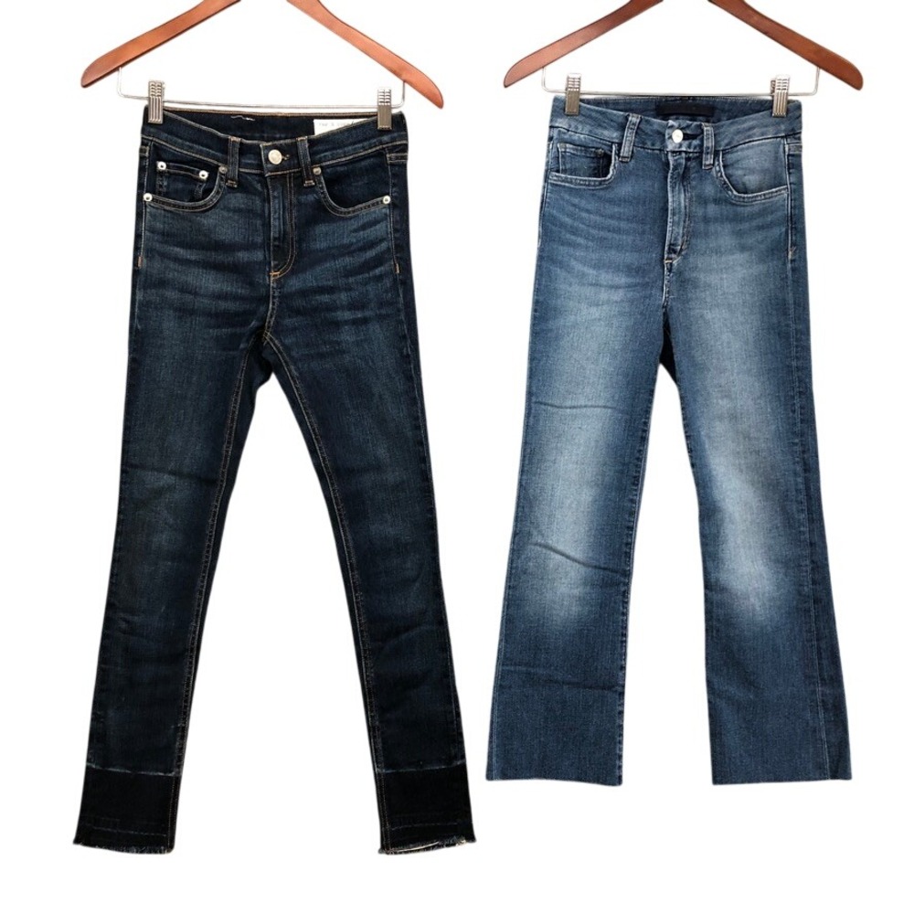 Rag & Bone Joe's Jeans Bundle Womens 24 00 Blue Denim Capri Cropped Flare Raw